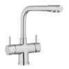 Miscelatore 3 vie cromato