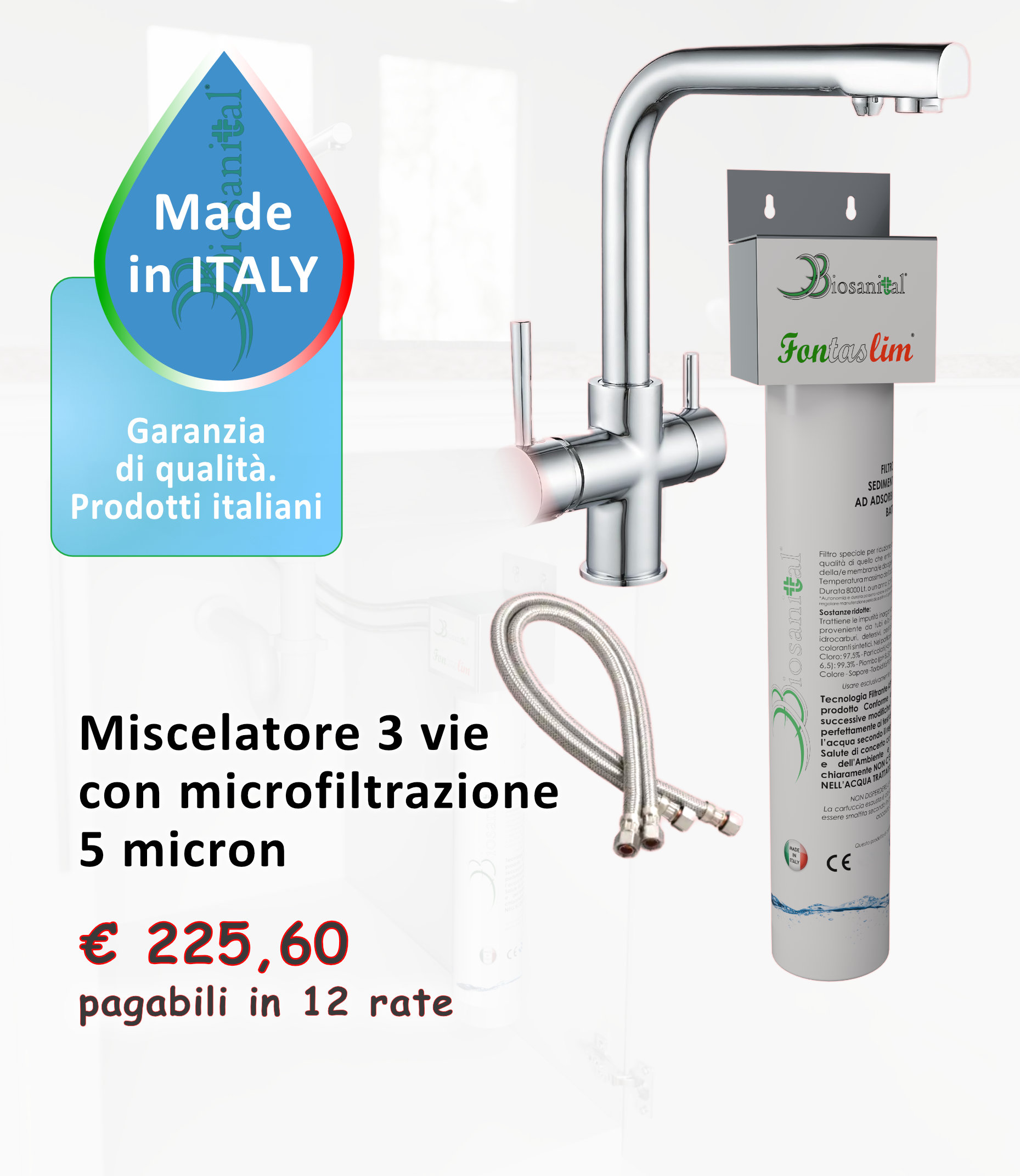 Promozione Fontaslim. Miscelatore 3 vie + microfiltrazione Promozione Fontaslim. Miscelatore 3 vie + microfiltrazione
