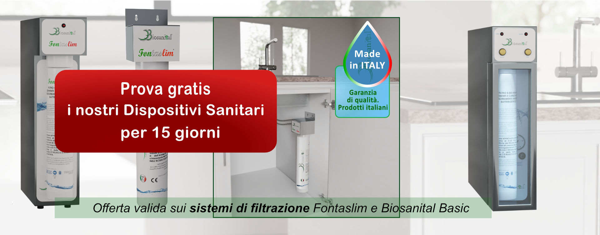 Promozione prova i nostri dispositivi sanitari per 15 giorni